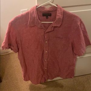 Banana Republic Linen Shirt Sleeve Button Up